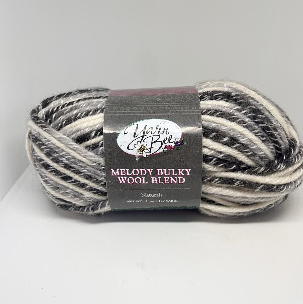 Yarn Bee Melody Bulky Wool Blend Yarn, Naturals